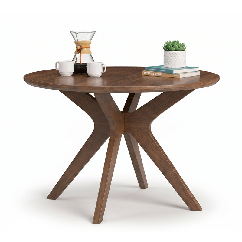 Goodall Round with Solid Wood Base Dining Table