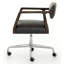 Chaise de travail en cuir véritable Crissy-2114876200