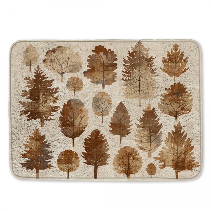 Tapis de bain Rustic Tree Silhouettes, L 24 po x L 17 po