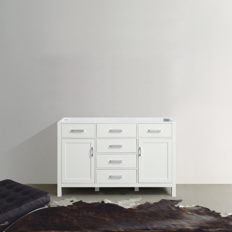 Base de meuble-lavabo simple Petrel, Blanc