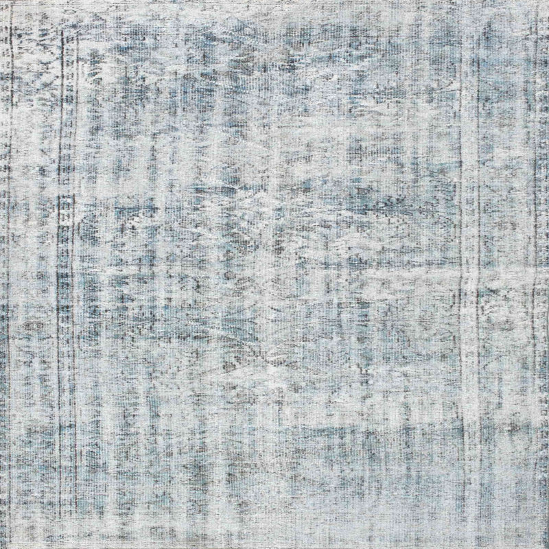 Tapis gris zone contemporaine, Carré 3 pi