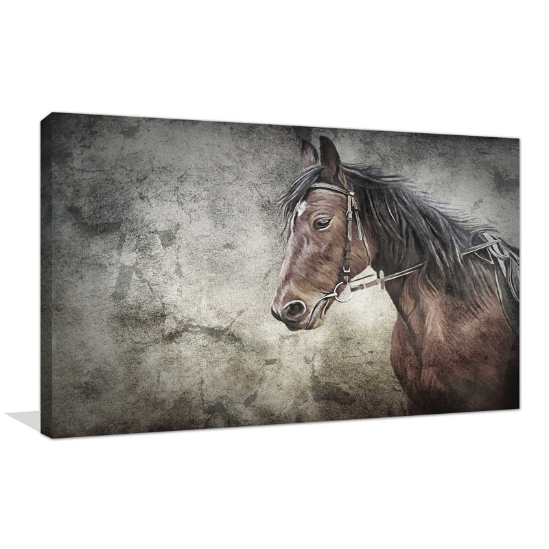 « cheval ii », reproduction d’impression sur toile tendue, H 18 po x l 30 po x P 1 po