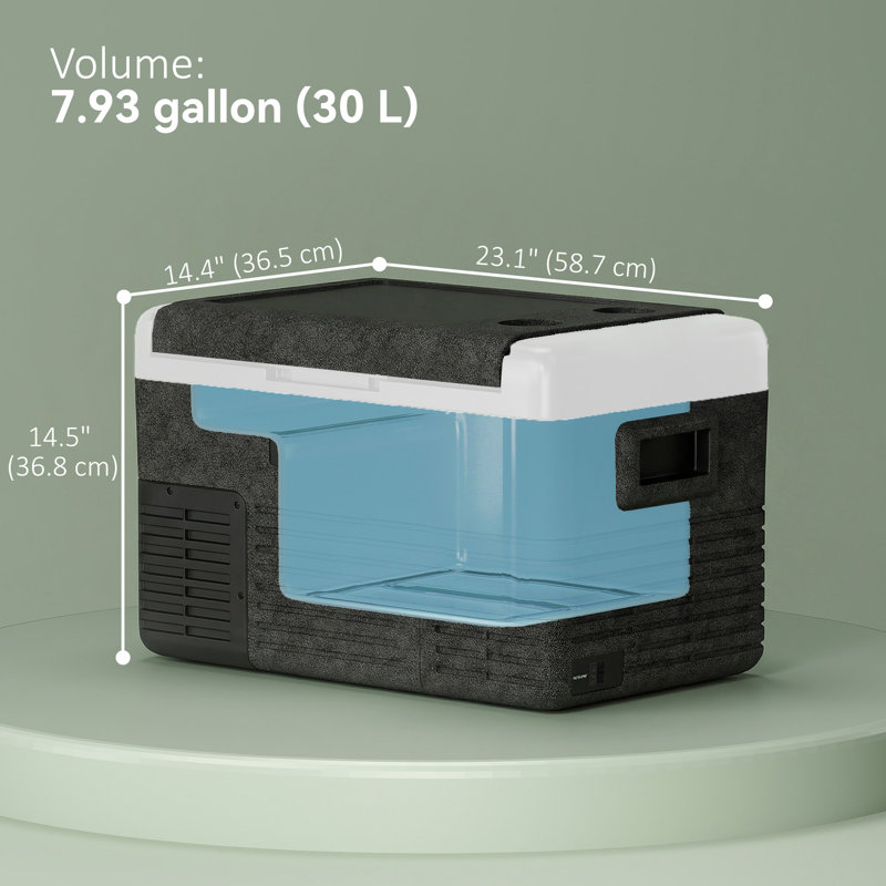 Réfrigérateur de voiture 12 volts, réfrigérateur électrique de voiture 32QT