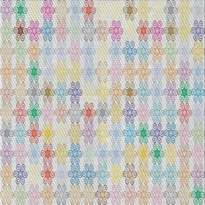 Penick Abstract Indoor Rug, Square 8'