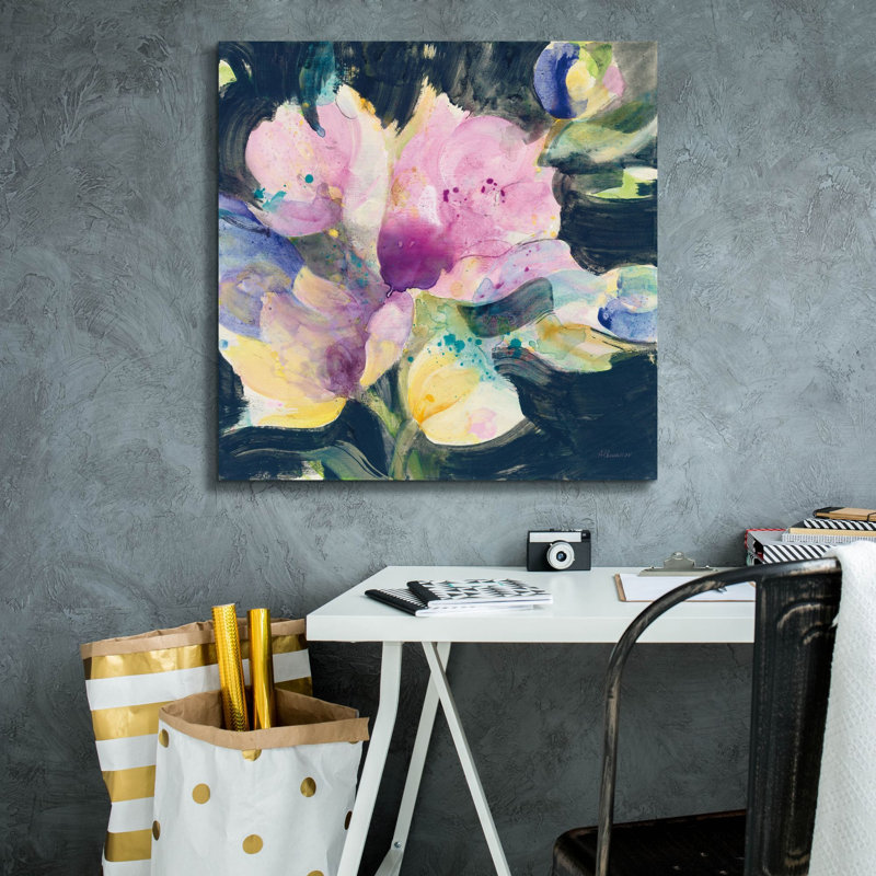 "Epip Graffiti" Tulip Splash "par Albena Hristova, art mural sur toile, H 26 po x l 26 po