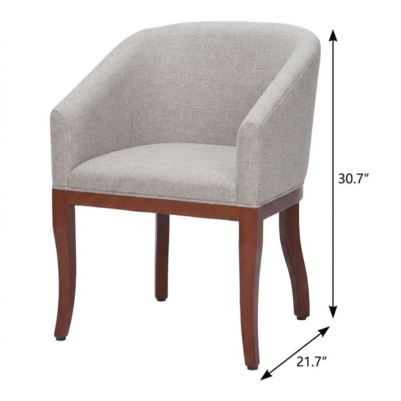 Chaise de salle à manger avec accoudoirs gris et brun