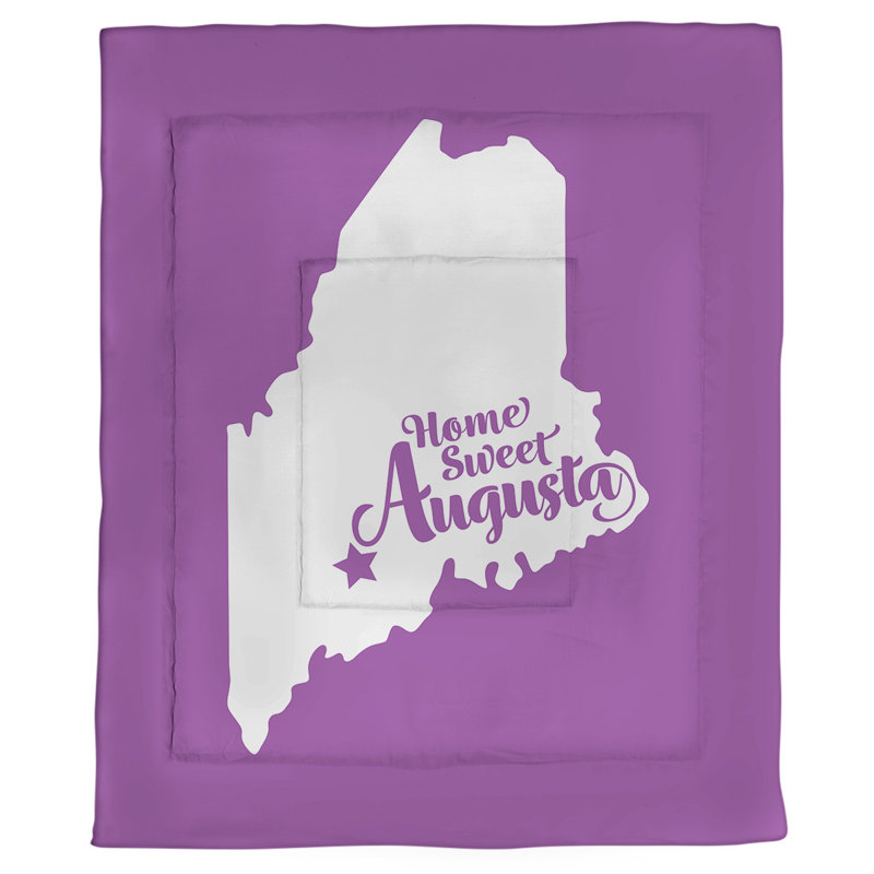 Maine Polyester Comforter, Queen Comforter, Violet