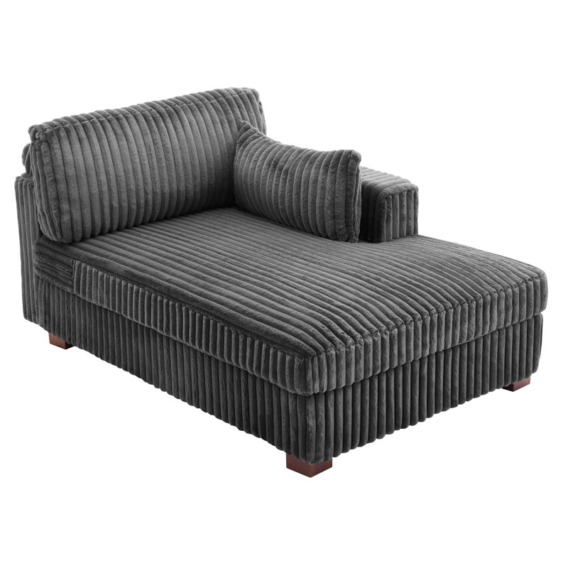 Bukvice Chaise Lounge, Grey, Right Hand Facing