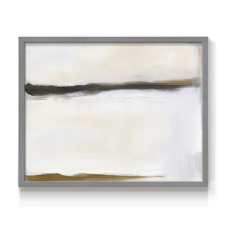 Abstrait, série XLI, reproduction encadrée, Gris, H 11 po x l 14 po