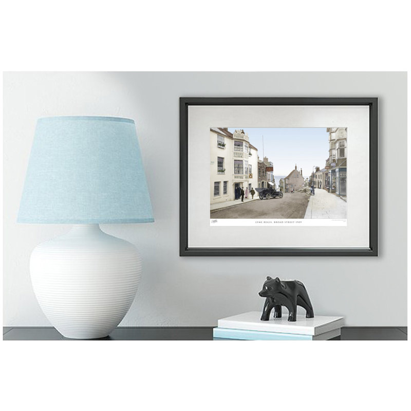 Lyme Regis, Broad Street 1909 by Francis Frith - Single Picture Frame Print, 45cm H x 60cm W x 2.3cm D