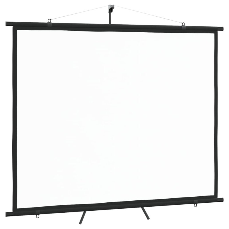 Bolingbrook White Portable Tripod Projector Screen, 63.78" H x 81.89" W