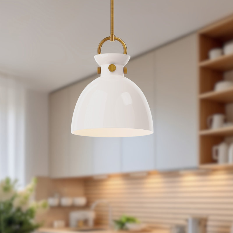 Tinka 1 - Light Single Pendant, Aged Gold, 12.75" H x 10.5" W x 10.5" D