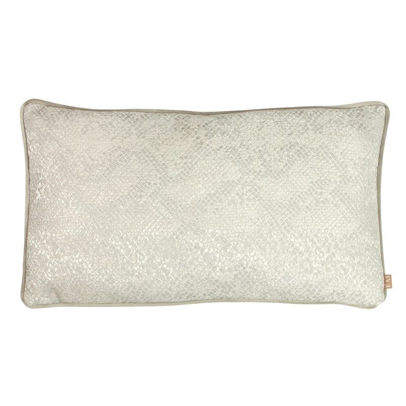 Viper Animal Print Rectangular Cushion, Rust, Feathers