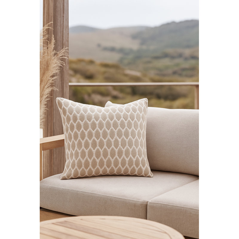 Rustic Beige Shore Net Indoor Outdoor Pillow 14x20, Square 20", Pillow Cover Only - No Insert