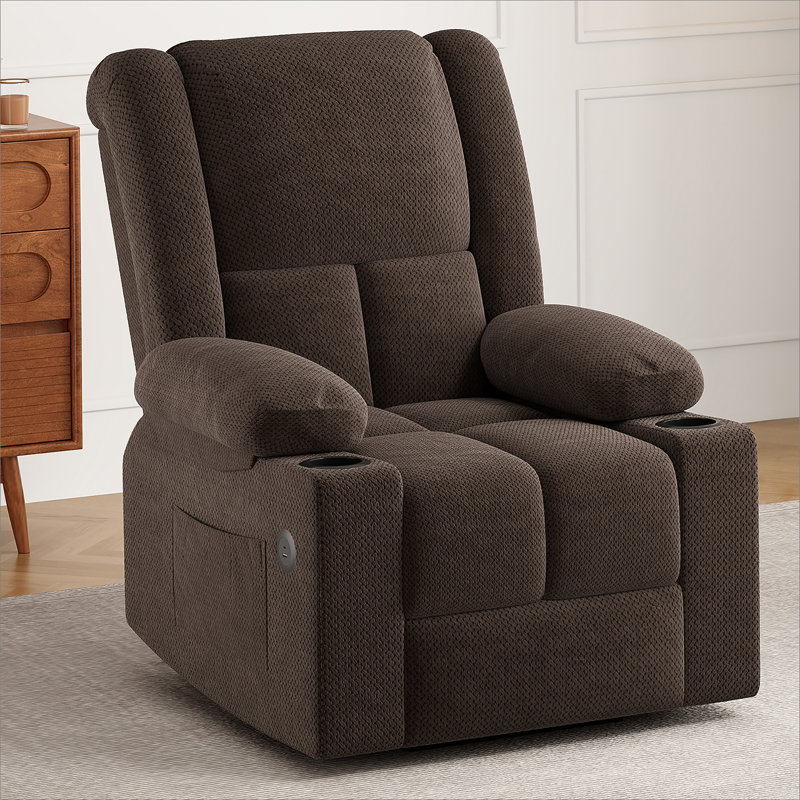 Fauteuil inclinable Power Lift avec massage et chaleur, ports USB et porte-gobelets