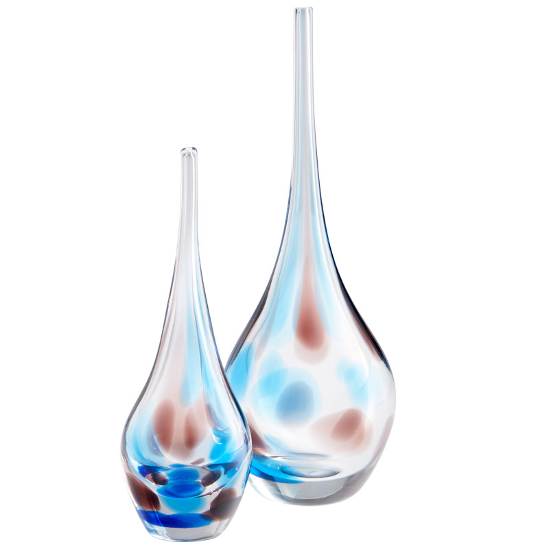 Pandora Glass Table Vase, 11" H x 4" W x 4" D