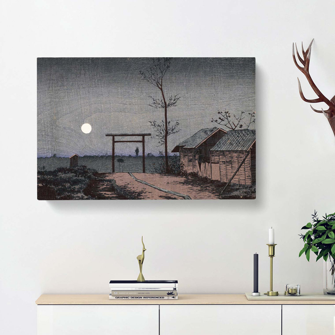 Moon In The Sky by Kobayashi Kiyochika - Wrapped Canvas