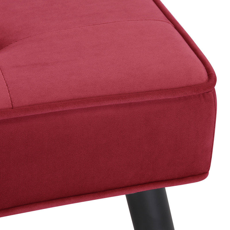 Banc rembourré Kirsten, Mélange de polyester rouge