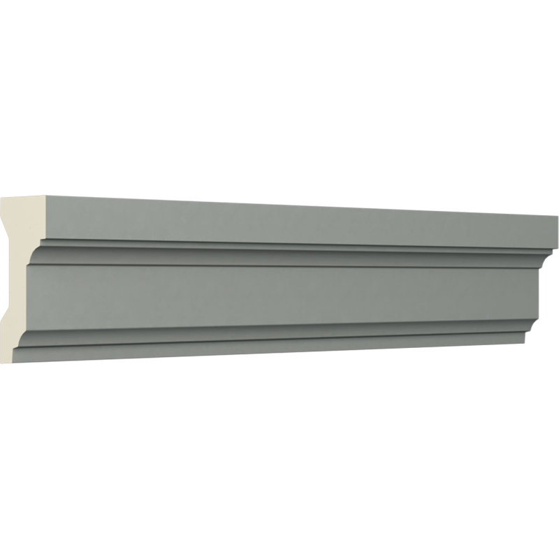 Primed Beige Urethane Geometric Chair Rail Moulding
