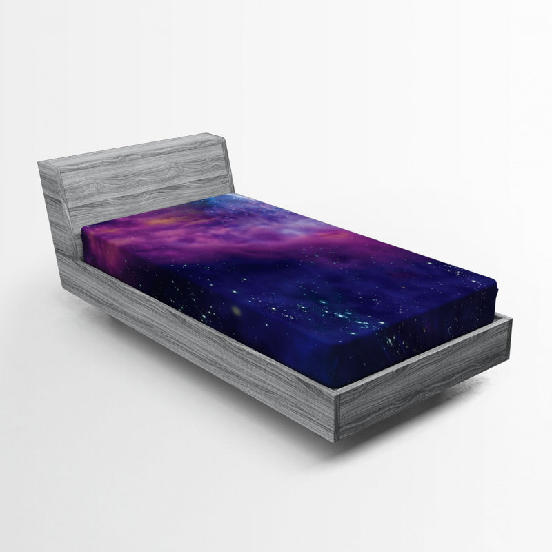 Microfiber Abstract Fitted Sheet, Twin Fitted Sheet