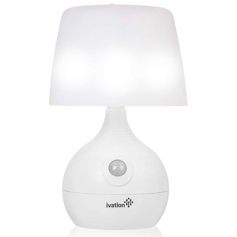 White Cordless Adjustable LED Motion Sensing Table Lamp