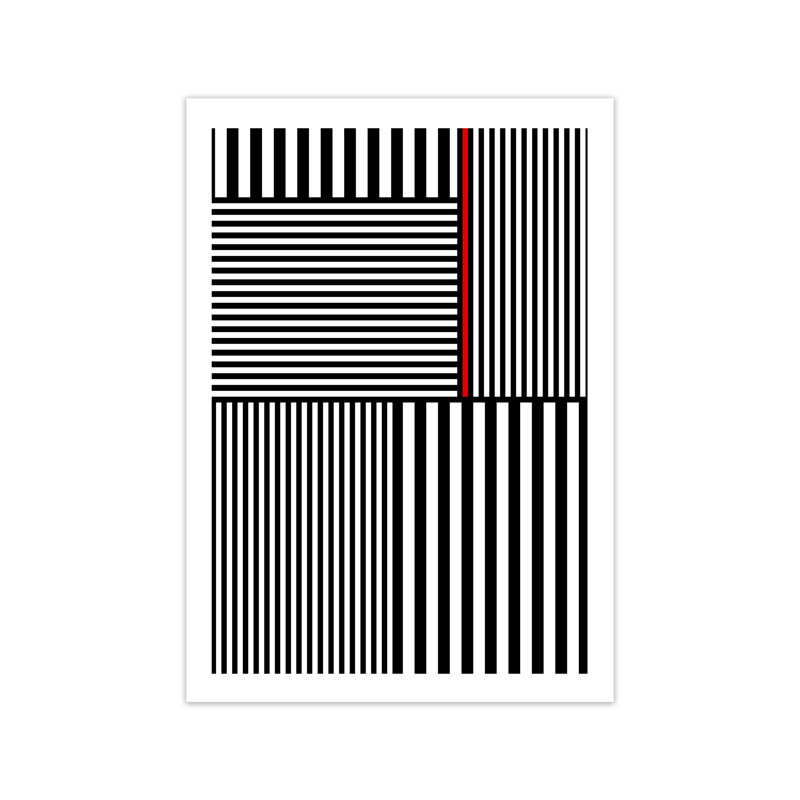 Black And White Stripes - Print, No Frame, 42cm H x 30cm W x 1cm D