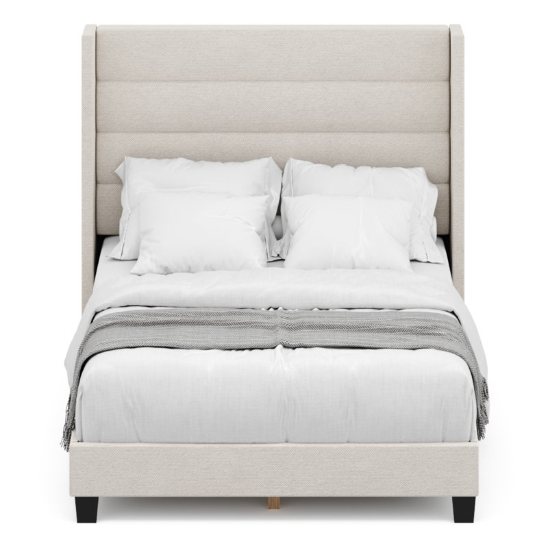 Brantley Tufted Wingback Upholstered Bed Frame