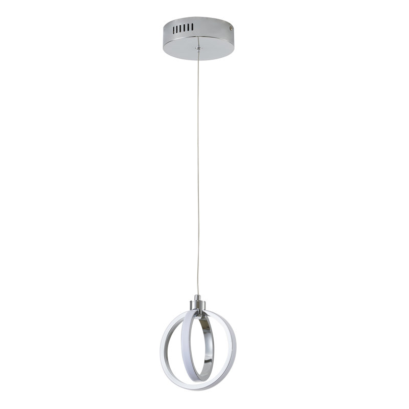 Harwood Chrome LED Double Ring Pendant
