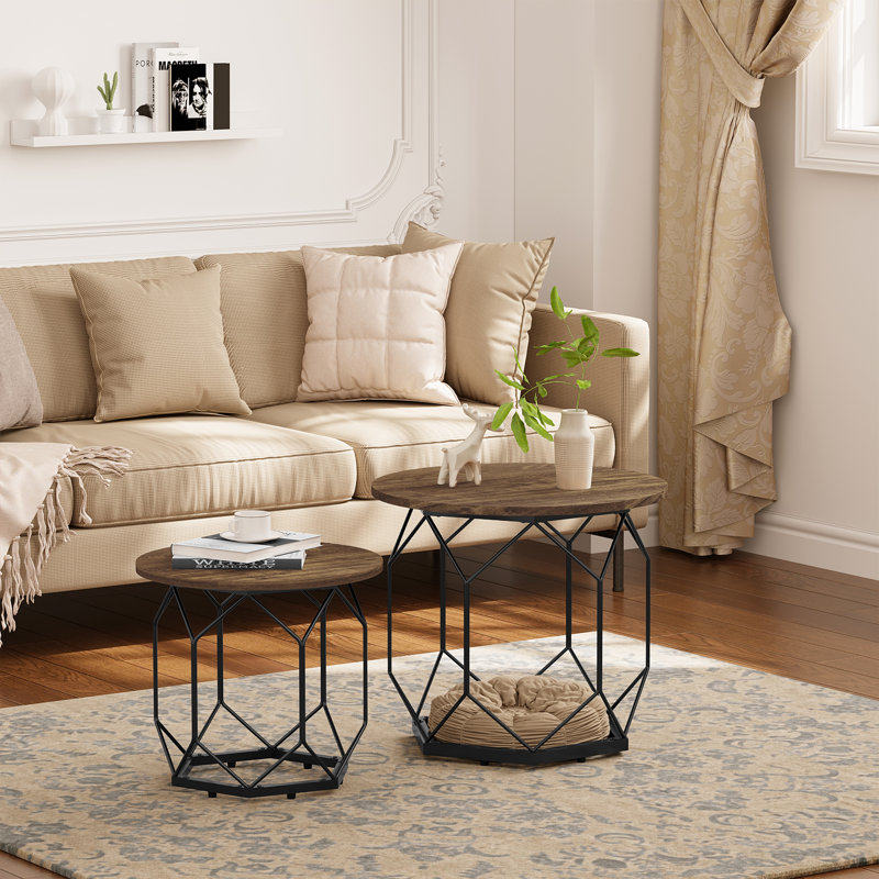 Collison Frame Nesting Tables, Brown