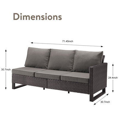 Ingvald 71.45" W U-Shaped Patio Sectional