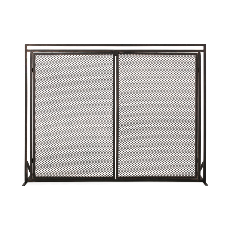 Pare-étincelles moderne en fer mat - l 39,04 po x H 31,27 po