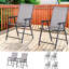 2 chaises de patio pliantes, une sangle extérieure empilable avec pour la pelouse, le camping, la plage. Structure en métal, gris, sans assemblage, capacité de 242 lb de chaises porteuses, salle à manger