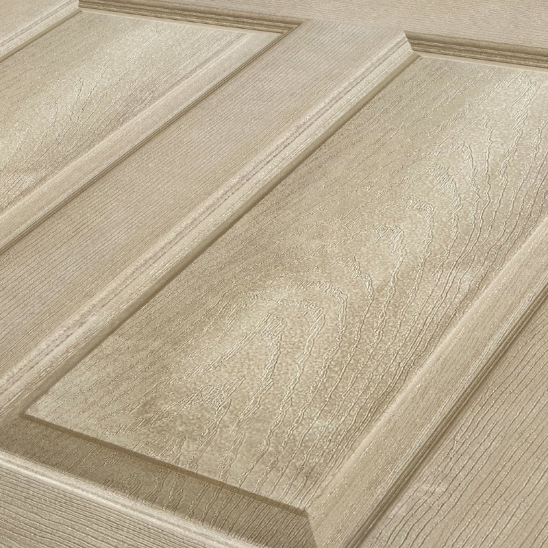 Porte standard lambrissée en bois manufacturé, 30 po x 80 po, Crème rétro