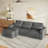 L-Shaped Modular Sectional Sofa With Removable Back Cushions And 3 Pillows