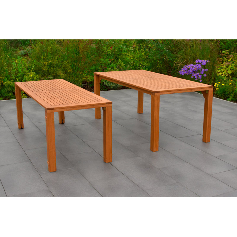 Altamont 8 - Person Wood Patio Dining Set with Extendable Rectangular Table