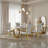 Mulhouse Faux Marble Top Metal Base Dining Table