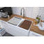 33"L x 20"W Farmhouse Workstation Kitchen Sink, Ceramic 50/50 Double Bowl