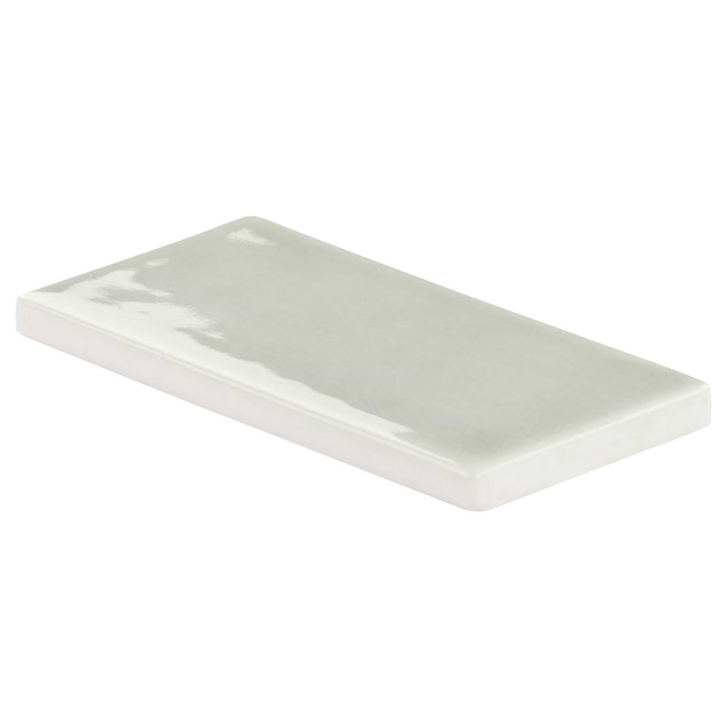 Nabi Subway 3x6 Crackled Glossy Glass Tile, Tundra Gray