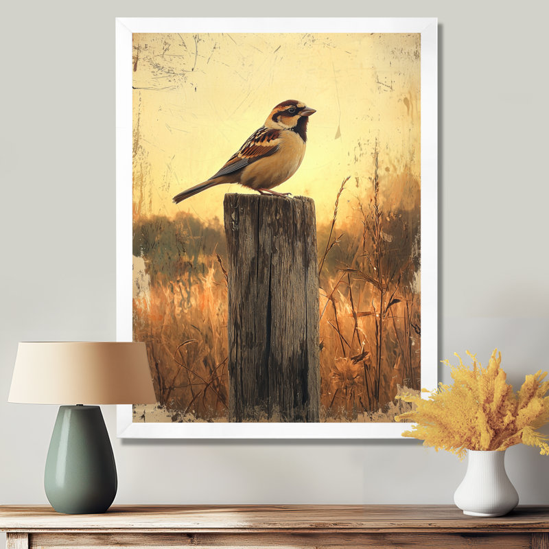 Clements - Animals Wall Decor, 20" H x 12" W, Reproduction encadrée d'une seule photo, White
