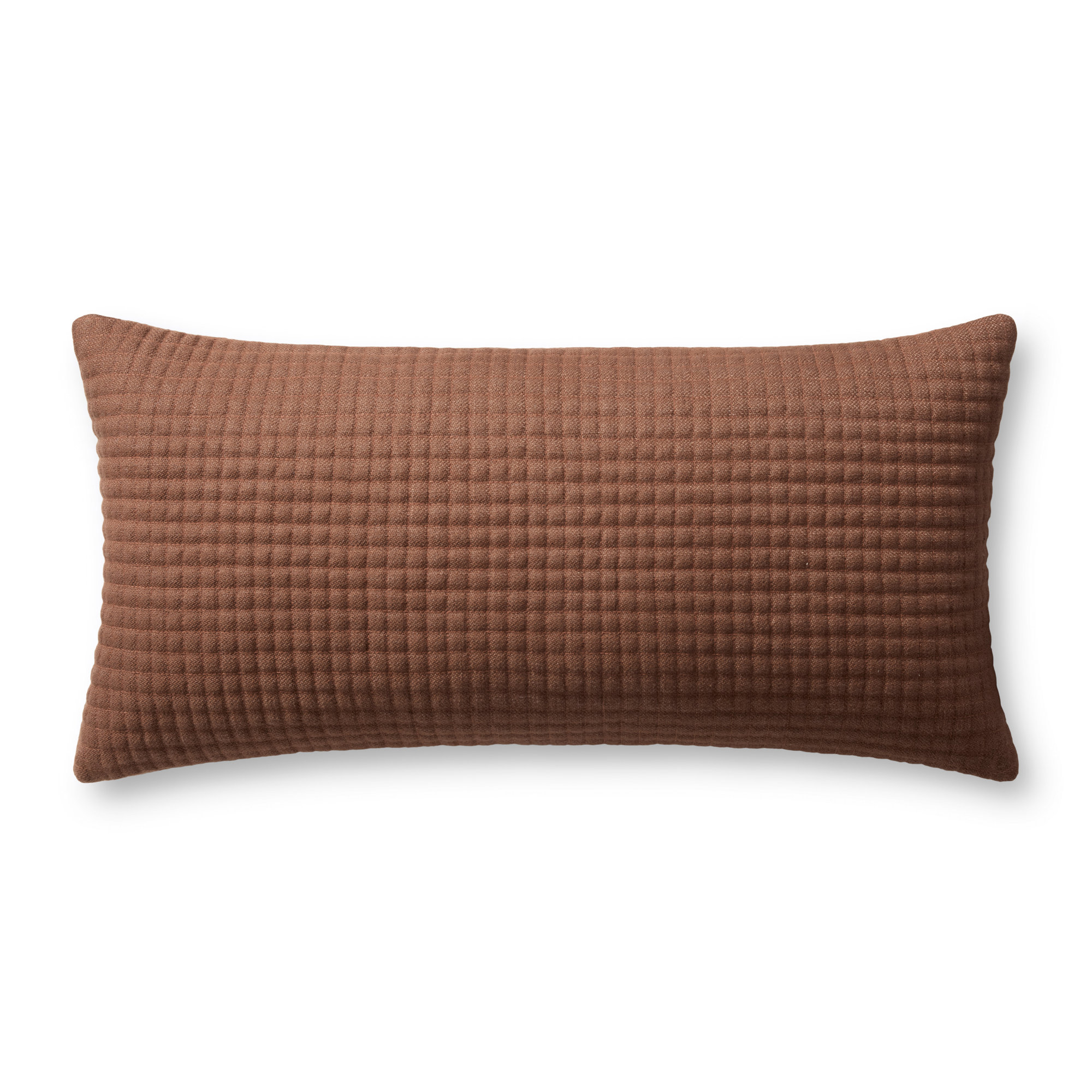 Jeremiah Brent x Loloi Christopher Accent Pillow, Rust, Polyester, Rectangular 27"H x 12"W