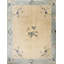Ivory 1900s Chinese - Peking Knotted Rectangle Antique Wool Room Size Rug