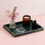 Plateau en marbre pour meuble-lavabo, cuisine et bureau, organisateur en pierre de marbre véritable pour bijoux, cosmétiques, bougies, parfums et décoration intérieure-349144652