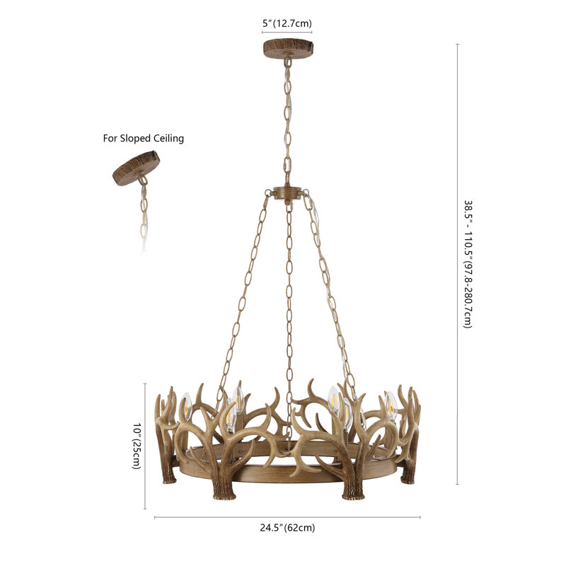 Diny 6 - Light Dimmable Geometric Chandelier