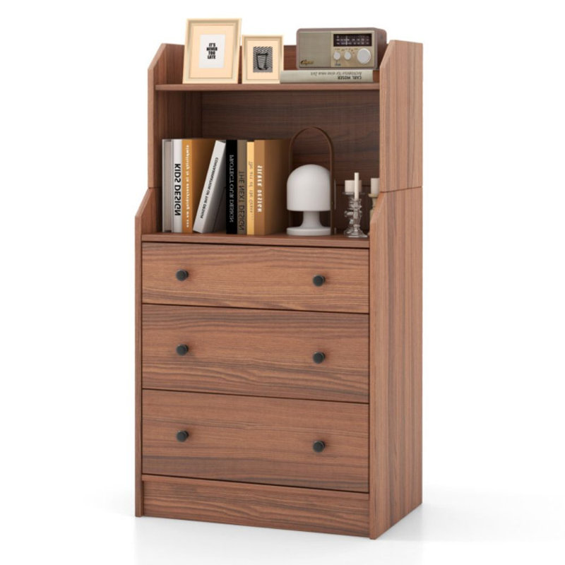 Solvi 23 " W 3 - Drawer Dresser, Walnut