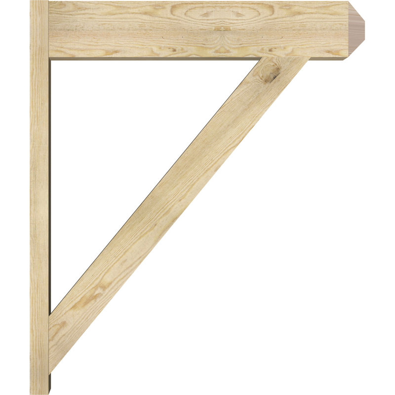 Artisan traditionnel en bois rustique, Sapin Douglas de 8 po (sciage brut), P 36 po x H 42 po