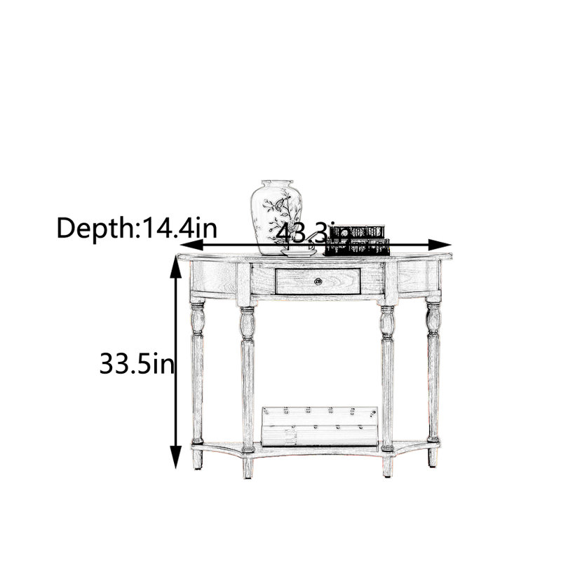 Console semi-circulaire