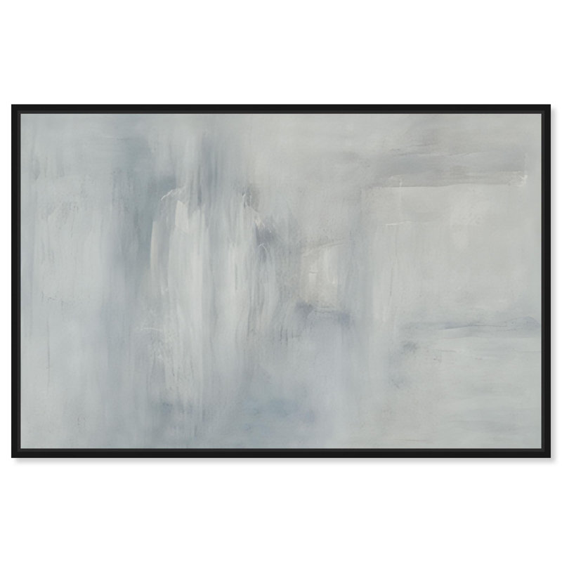 Clouded Depths I Canvas Print Minimalist Art by Art Remedy, Black Floater Framed, 21" H x 31" W