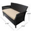 Mobilier d'extérieur 4 pièces St - brun + brun clair, structure en fer recouvrant le tissu