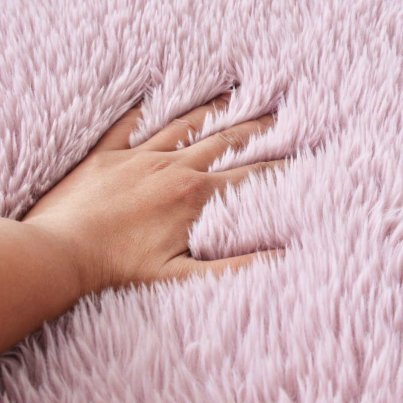 Knitted Throw Blanket, Lavender, 223.5cm W x 228.6cm L