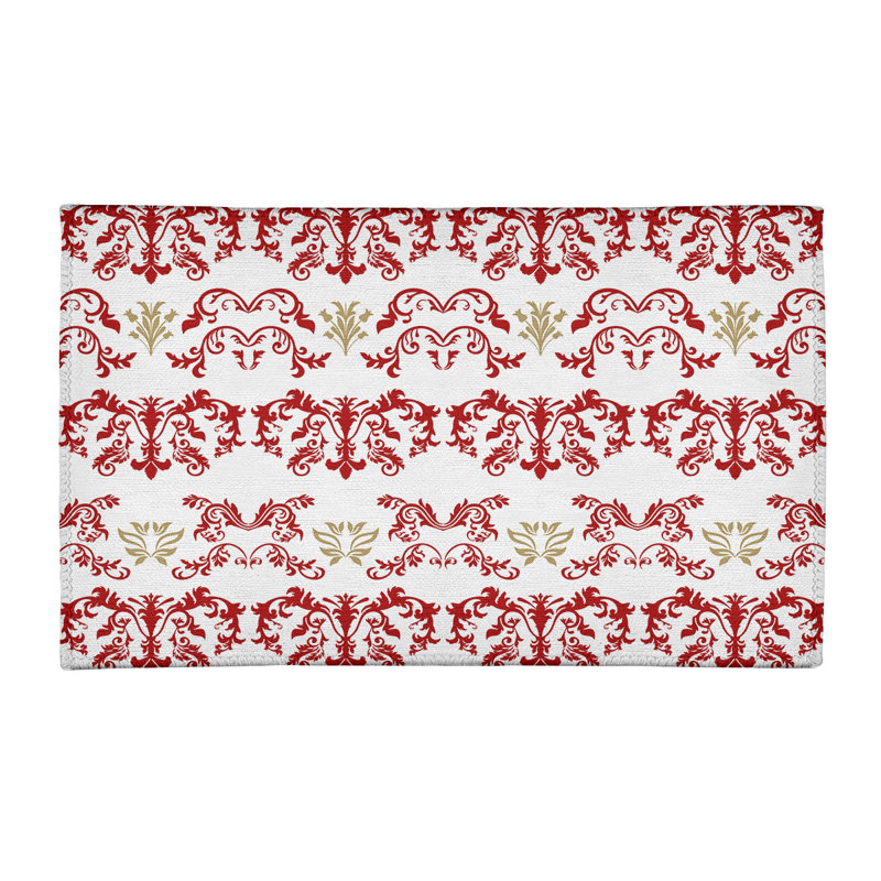 Damask Indoor Rug, Rectangle 3' x 5'